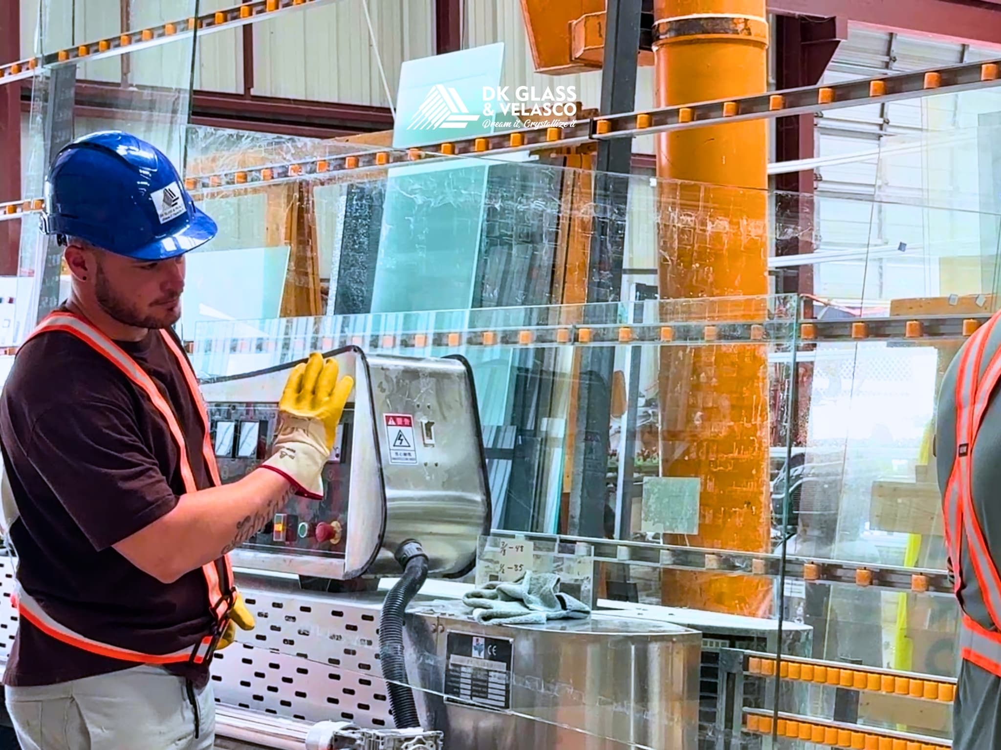 Glass quality verification and finishing area