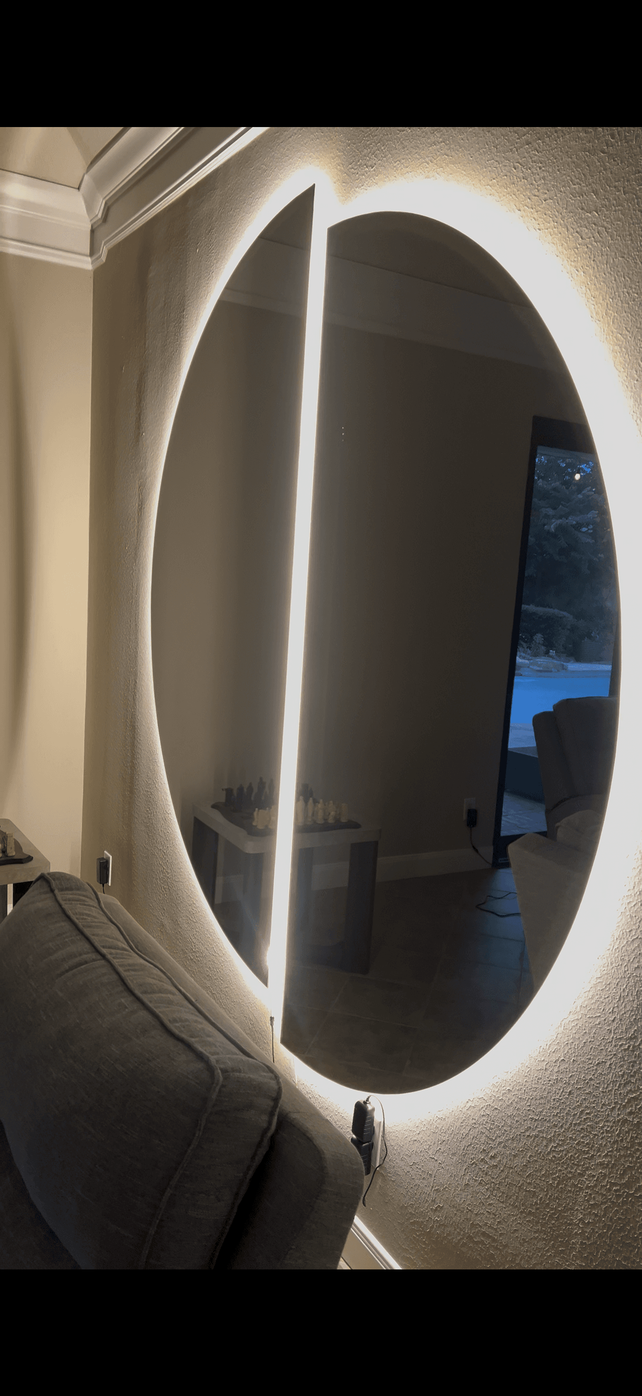 Contemporary custom mirror composition
